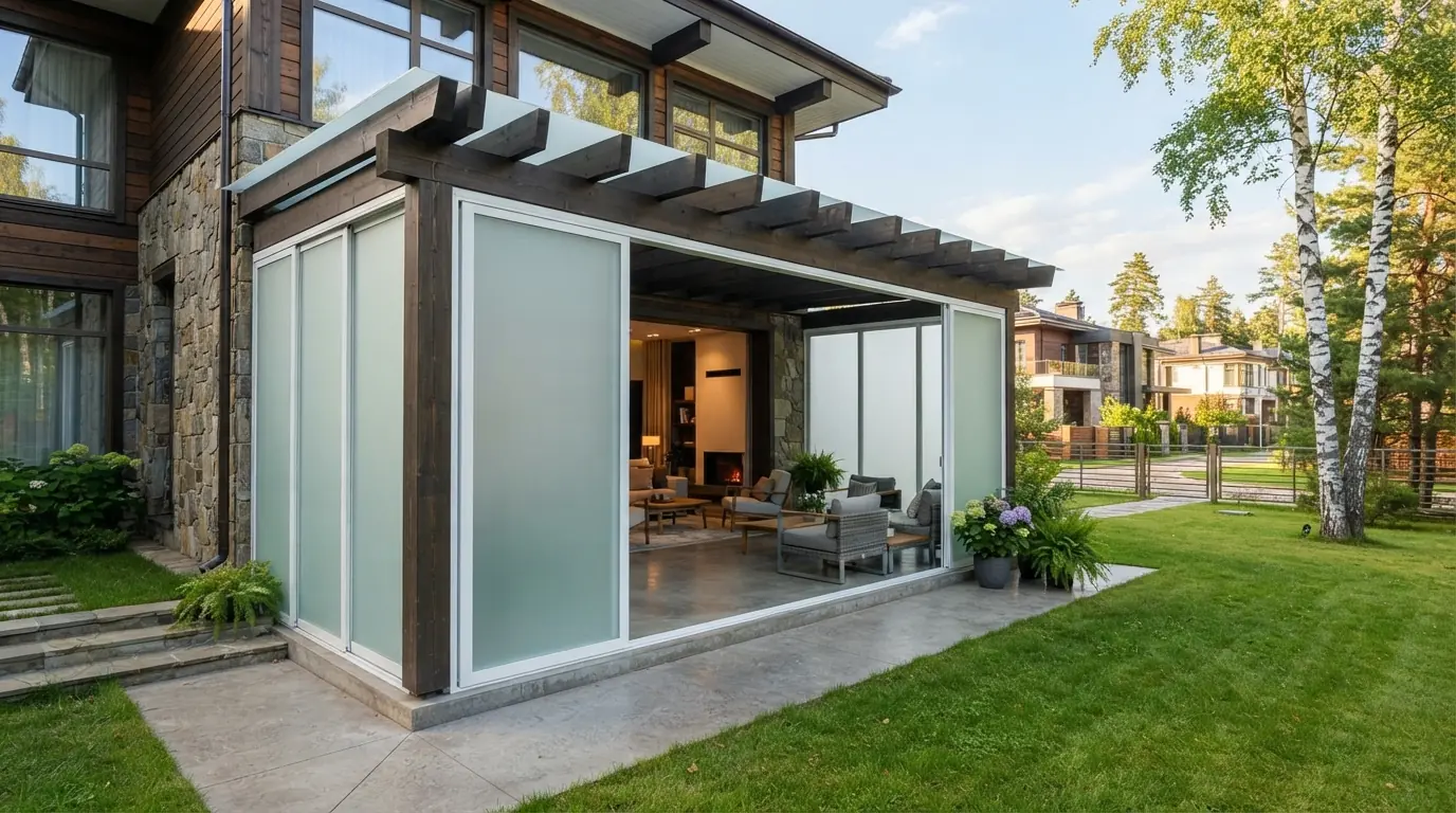 Остекление веранды загородного дома: варианты решений — фото 7
