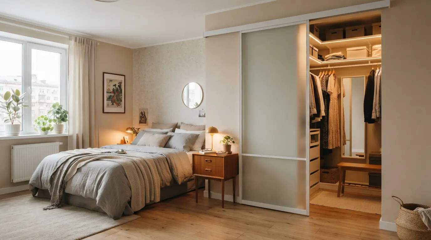 Раздвижные перегородки на одинарном монорельсе — фото 7