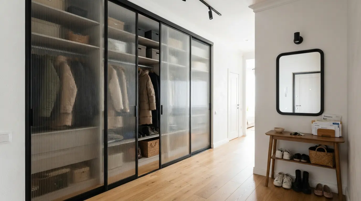 Раздвижные двери на потолочной подвесной системе — фото 3